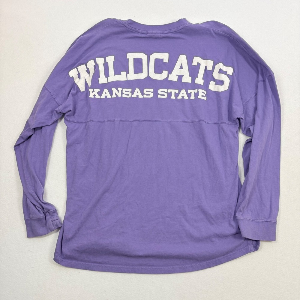 Pressbox Kansas State Wildcats‎ Spirit Jersey Women XL Purple Long Sleeve Tee